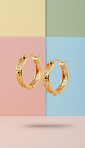 Gold-Accented Hoop Earrings