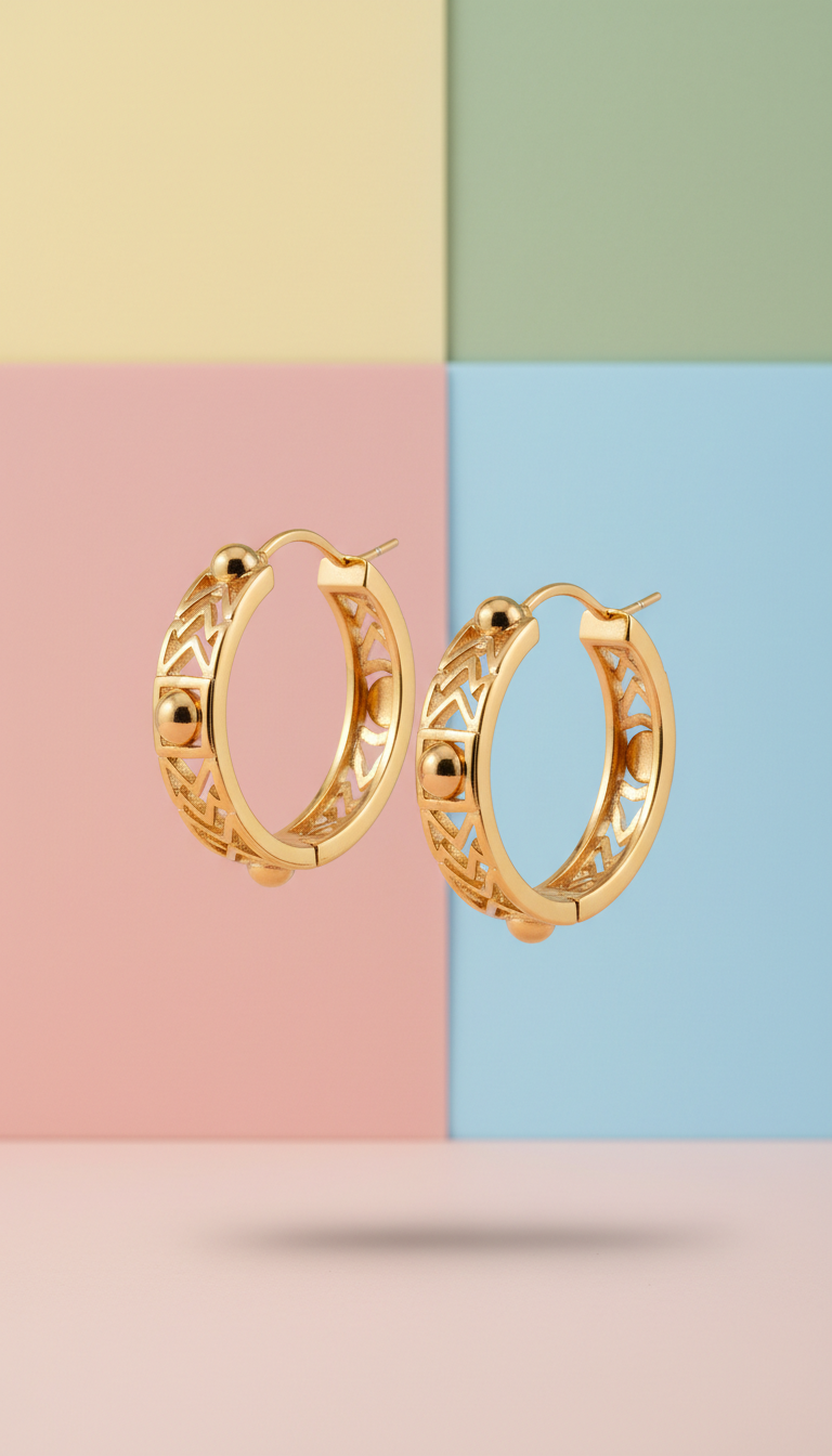 Gold-Accented Hoop Earrings