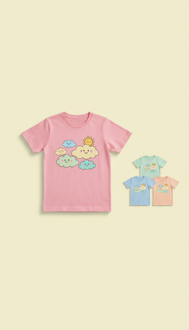 Bubblegum Pink T-Shirt With Playful Motif